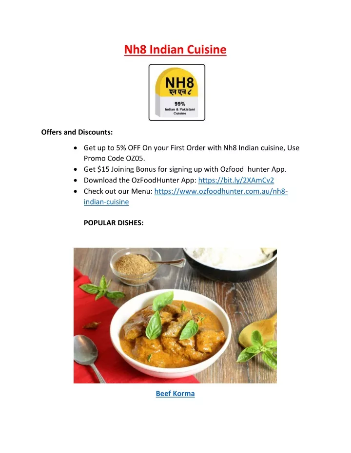 nh8 indian cuisine