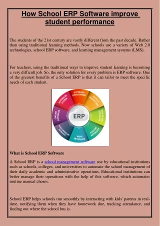 How School ERP Software improve student performance