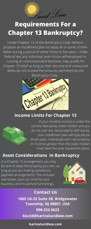 Requirements For a Chapter 13 Bankruptcy?