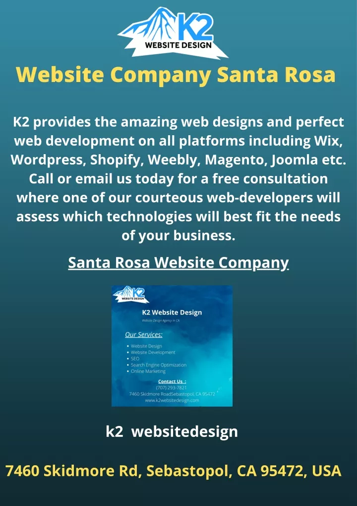 website company santa rosa