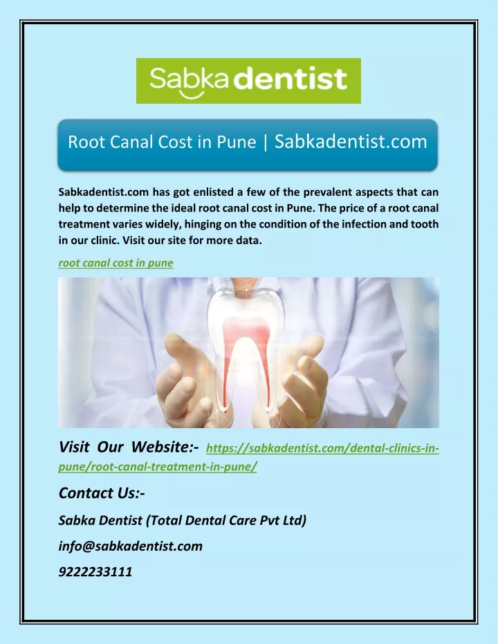 root canal cost in pune sabkadentist com