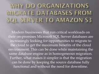 Why do Organizations Migrate Databases from SQL Server