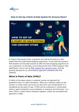 How to Set Up a Point-of-Sale System for Grocery Store