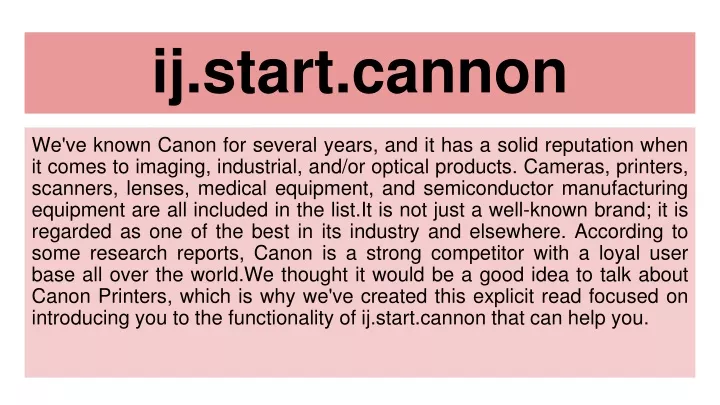 ij start cannon