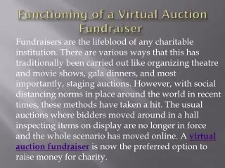 virtual auction fundraiser