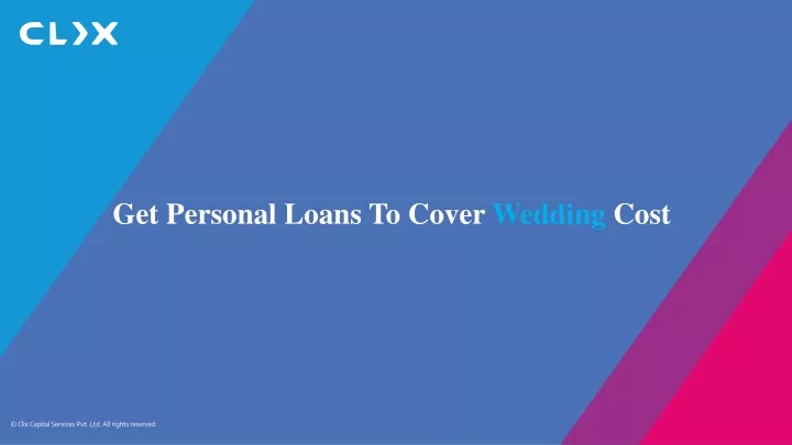 get personal loans to cover wedding cost
