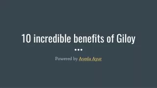 10 incredible benefits of Giloy
