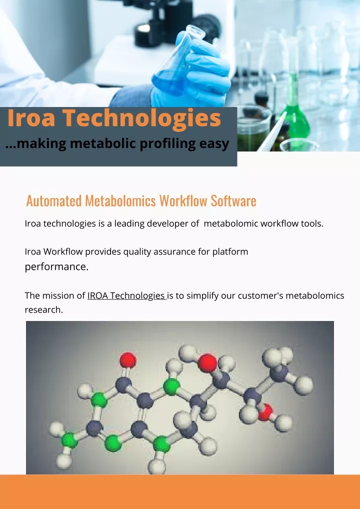 iroa technologies making metabolic profiling easy