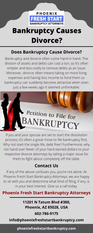 Bankruptcy Causes Divorce?