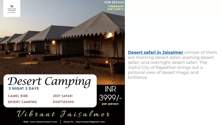 desert safari in jaisalmer utmost of them