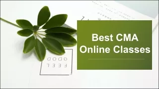 Best CMA Online Classes