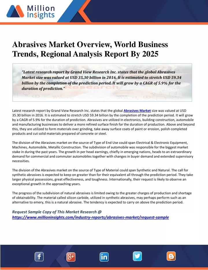 abrasives market overview world business trends