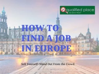 How to Find a Job in Europe