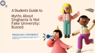 Singhania university is a genuine university