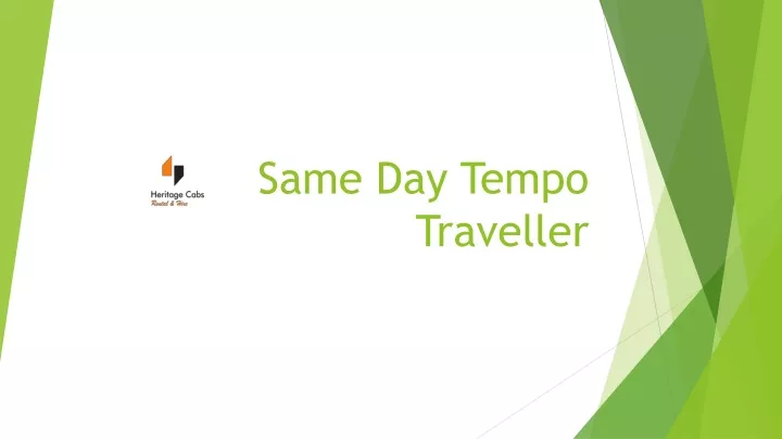 same day tempo traveller