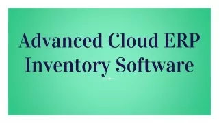 advanced cloud erp inventory software