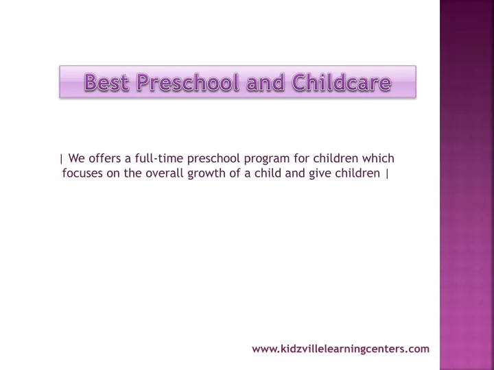 best preschool and childcare