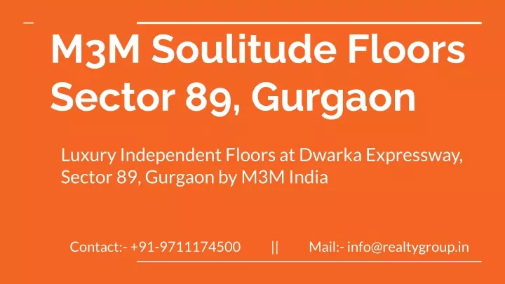 m3m soulitude floors sector 89 gurgaon