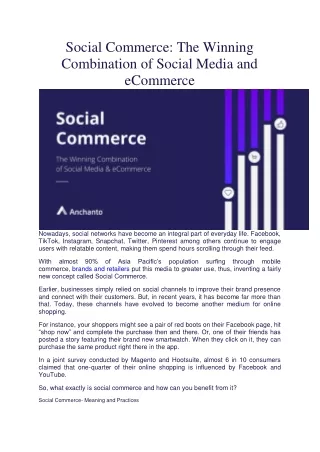 Social Commerce