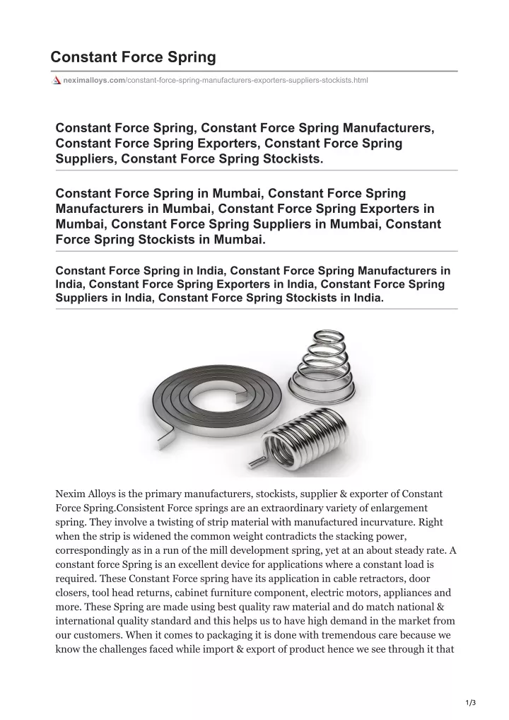 constant force spring