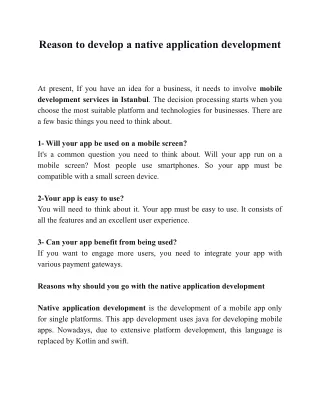 Reason to develop a native application development.docx