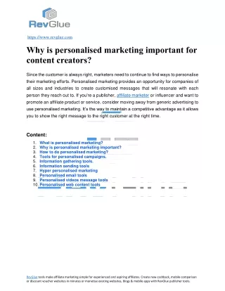 https www revglue com why is personalised