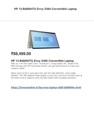 HP 13-Bd0004TU Envy X360 Convertible Laptop