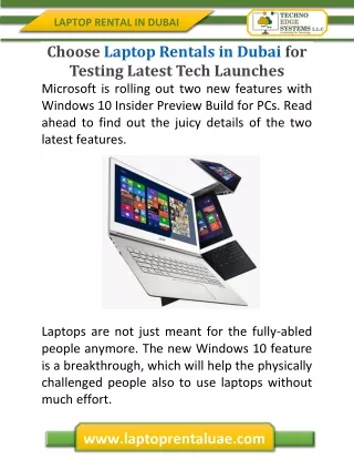 laptop rental in dubai