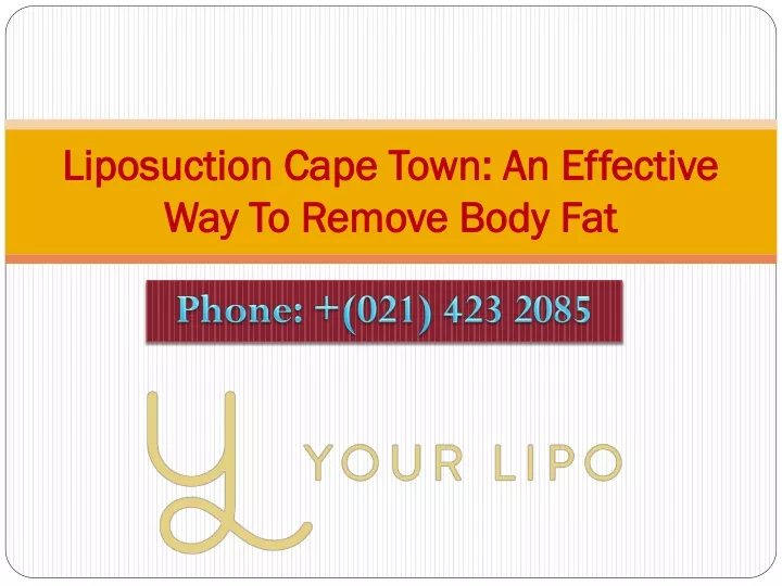 liposuction cape town an effective way to remove body fat