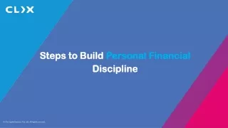 steps to build personal financial discipline
