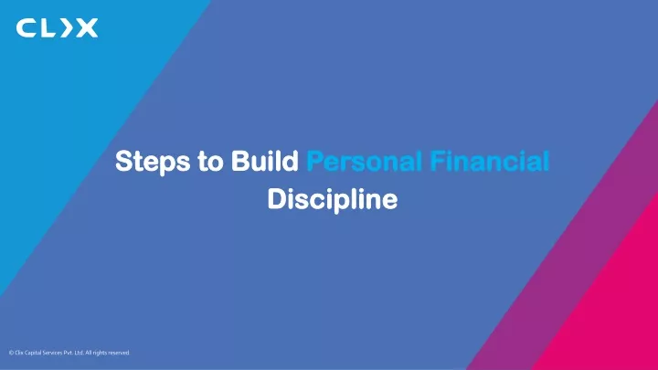 steps to build personal financial discipline