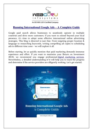 running international google ads a complete guide