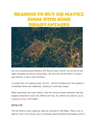 reasons to buy dji mavic2 zoom with some