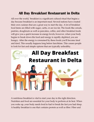 all day breakfast restaurant in delta