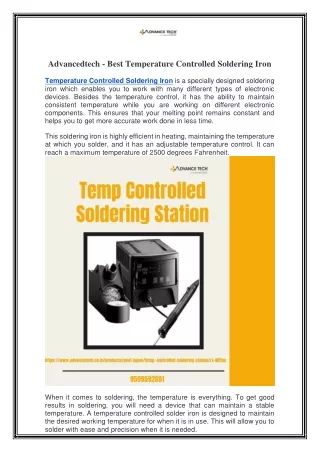 advancedtech best temperature controlled