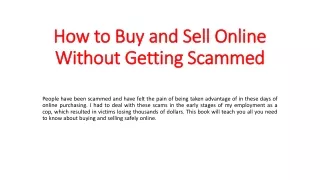 How to Buy and Sell Online Without Getting Scammed