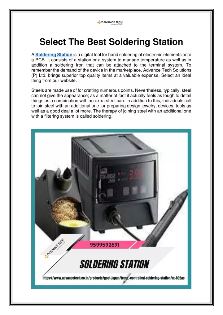 select the best soldering station a soldering