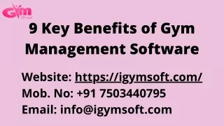 9 Key Benefits of Gym Management Software