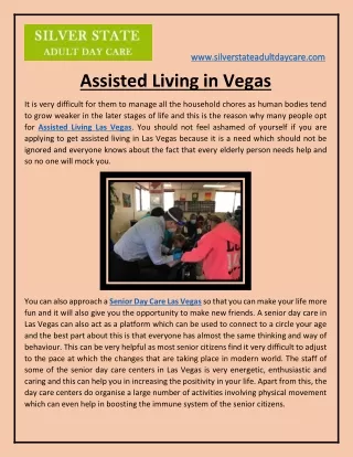 Assisted Living in Vegas