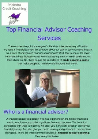 Top Financial Advisor Coaching Services