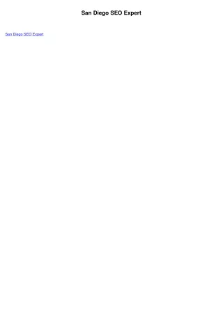 San Diego SEO Expert