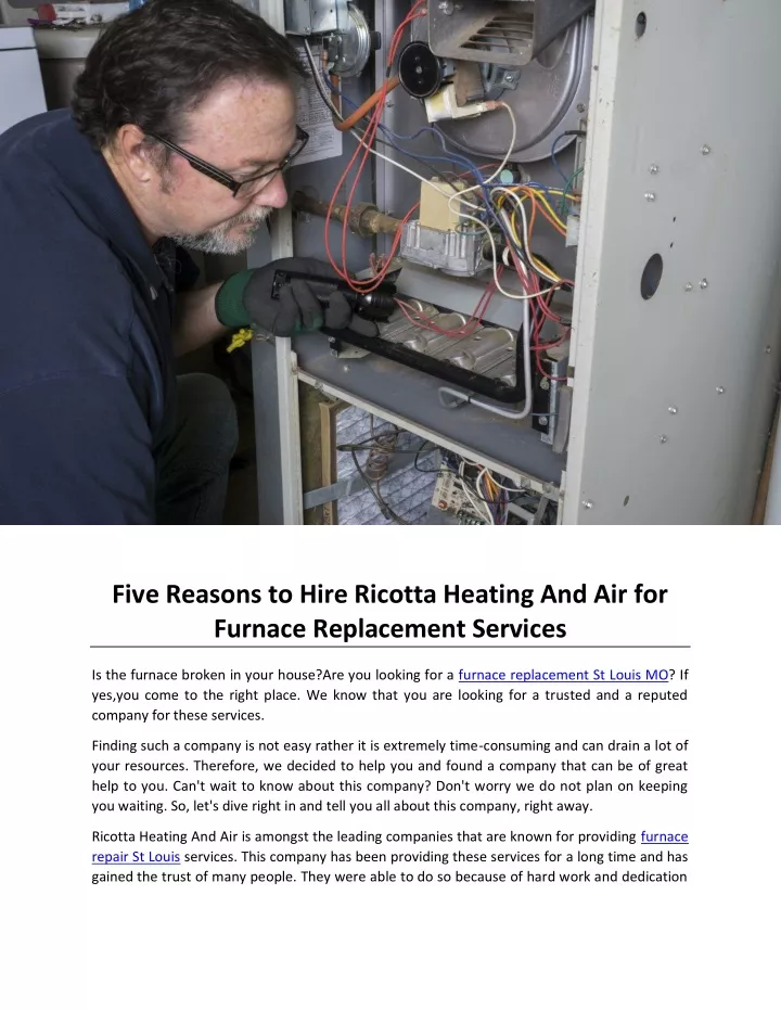 five reasons to hire ricotta heating