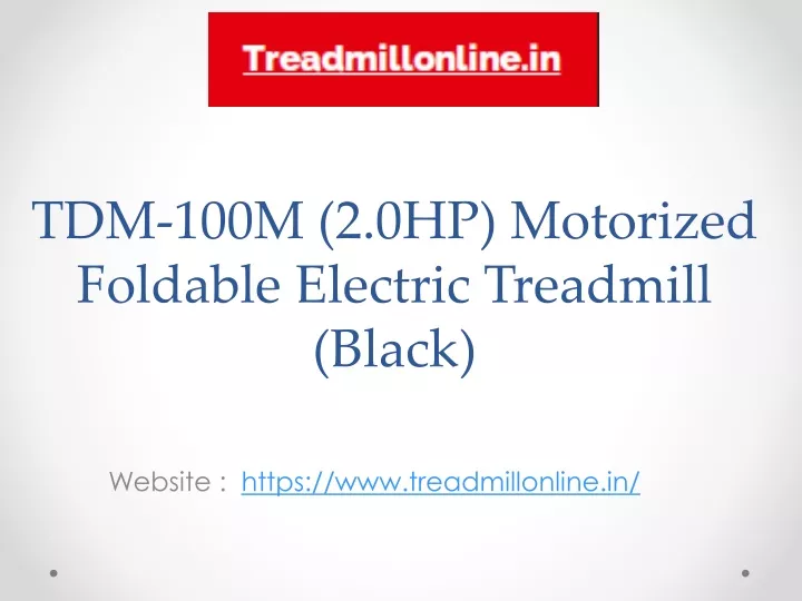 tdm 100m 2 0hp motorized foldable electric treadmill black