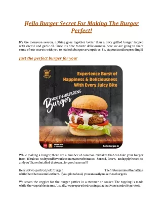 Prepare Burger Patties | Making Of Burger