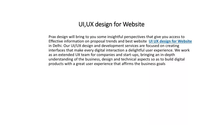 ui ux design for website