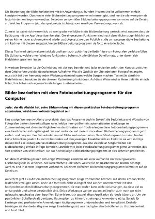 die bearbeitung der bilder funktioniert