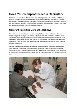 does your nonprofit need a recruiter