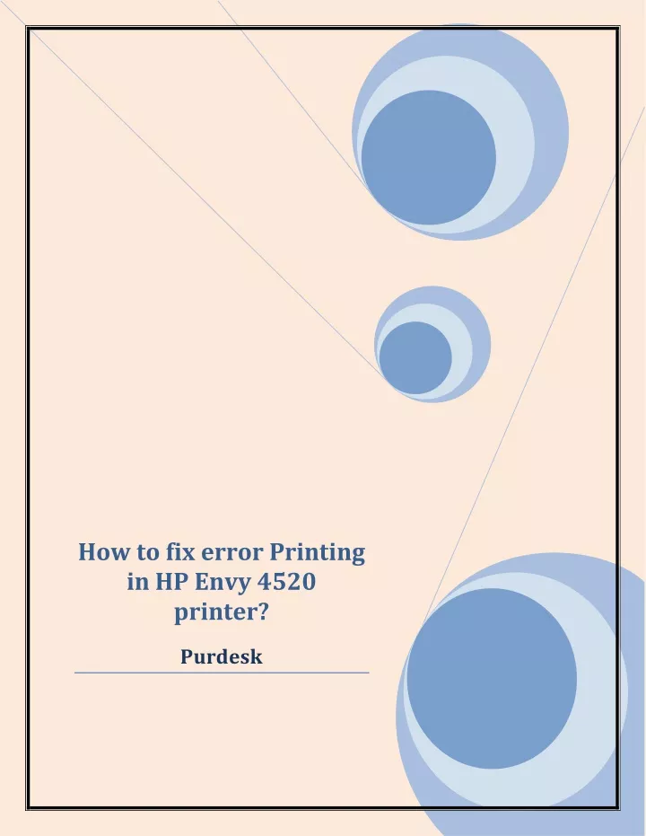 how to fix error printing in hp envy 4520 printer