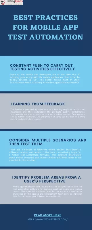 best practices for mobile app test automation