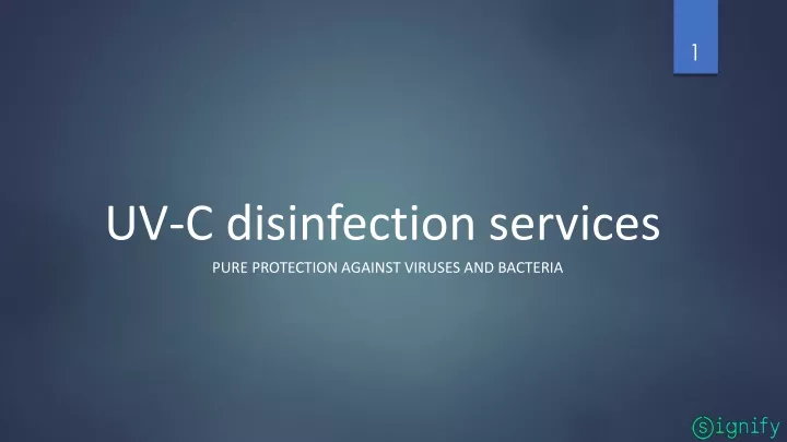 uv c disinfection services